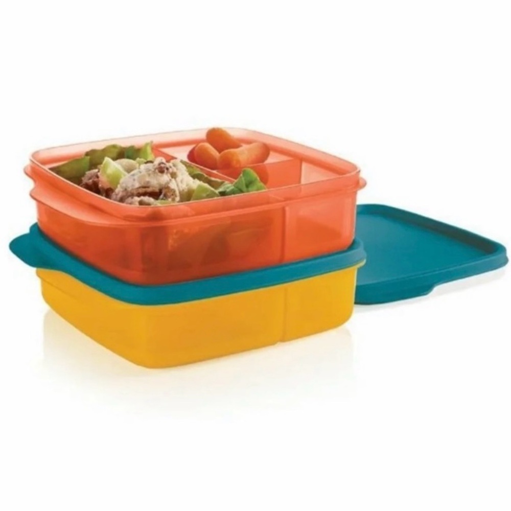 NEW (NIP) Tupperware Lunch-It Colorful 2 piece-Container Set w/ seals (LAST one)